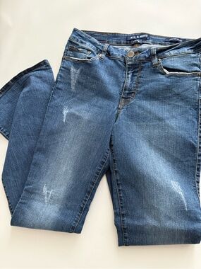 Mia & Moss Mid Blue Flare Jeans - Classic Flared Leg